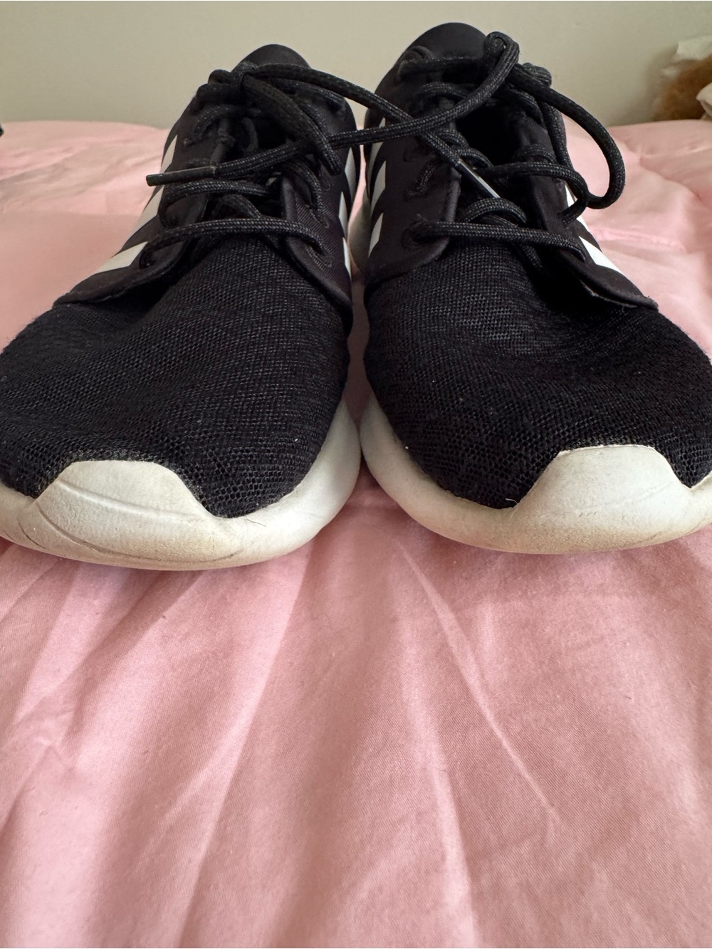 adidas Black Athletic Sneakers with White Stripes - Picture 4 of 7